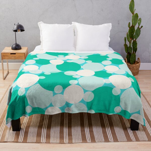 Item preview, White and green circles over blue designed and sold by marufemia.