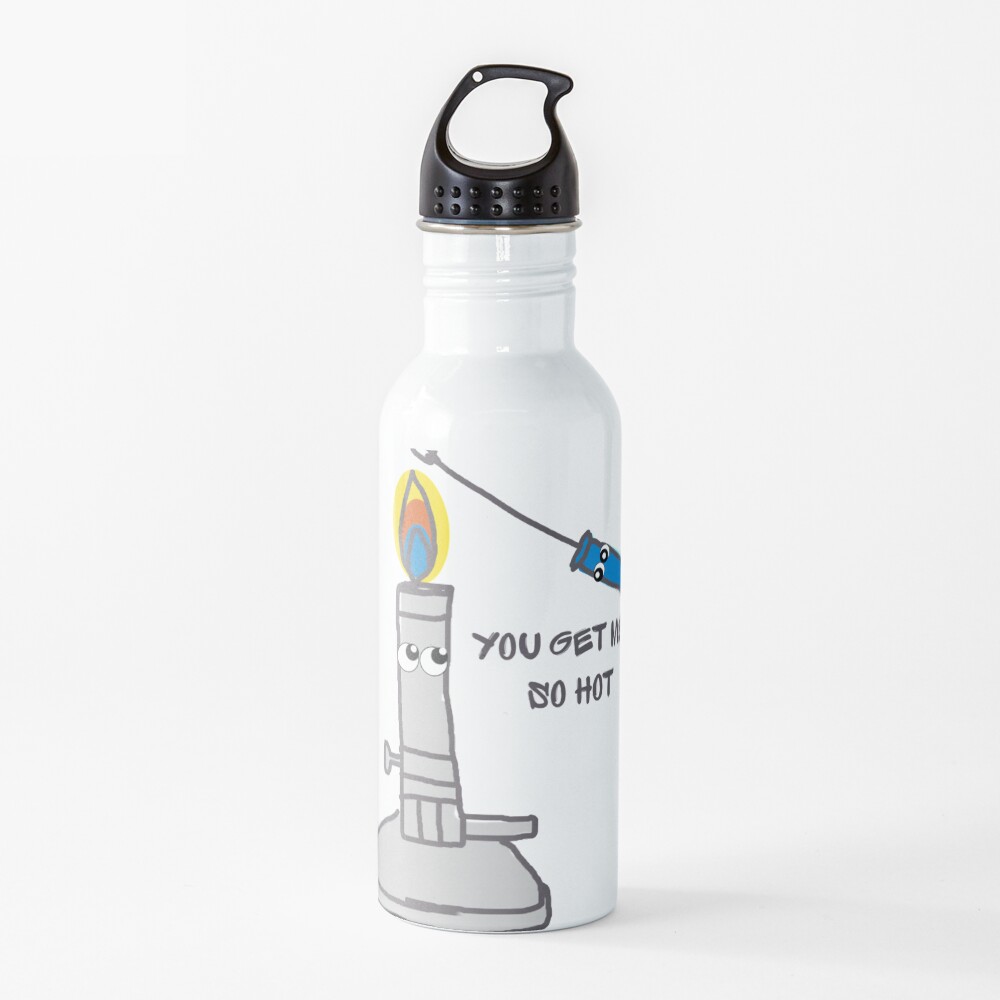 Microbiology Lab Bunsen Burner Loop Flame Water Bottle