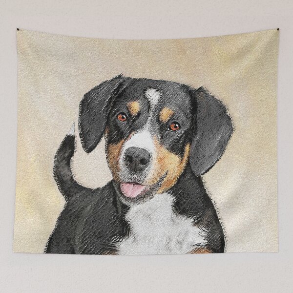 Item preview, Entlebucher Mountain Dog Painting - Original Art designed and sold by alpendesigns.