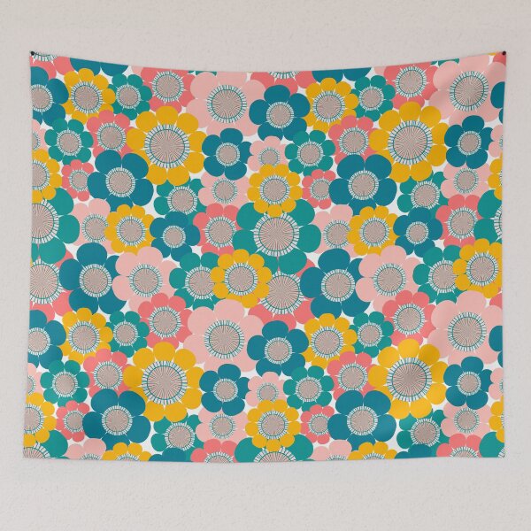 Item preview, Colorful vintage flowers designed and sold by marufemia.
