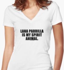 Lana Parrilla is My Spirit Animal Women's Fitted V-Neck T-Shirt