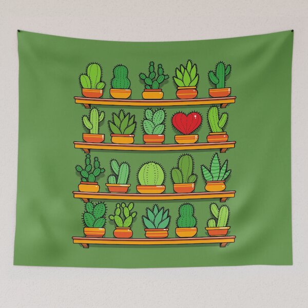 Aperçu de l'œuvre Aimez-vous le coeur de cactus créée et vendue par Tobe Fonseca®.