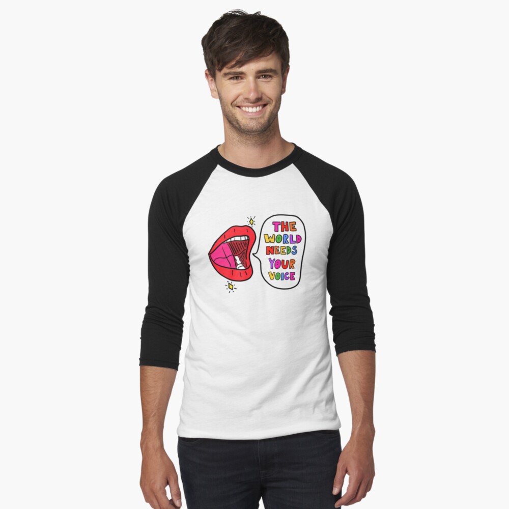 Artikel-Vorschau von Baseballshirt mit 3/4-Arm, designt und verkauft von crystaldraws.