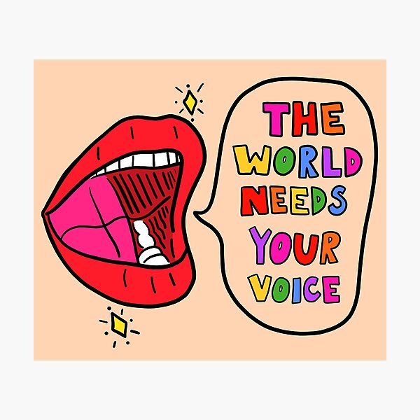 Item preview, The World Needs Your Voice designed and sold by crystaldraws.