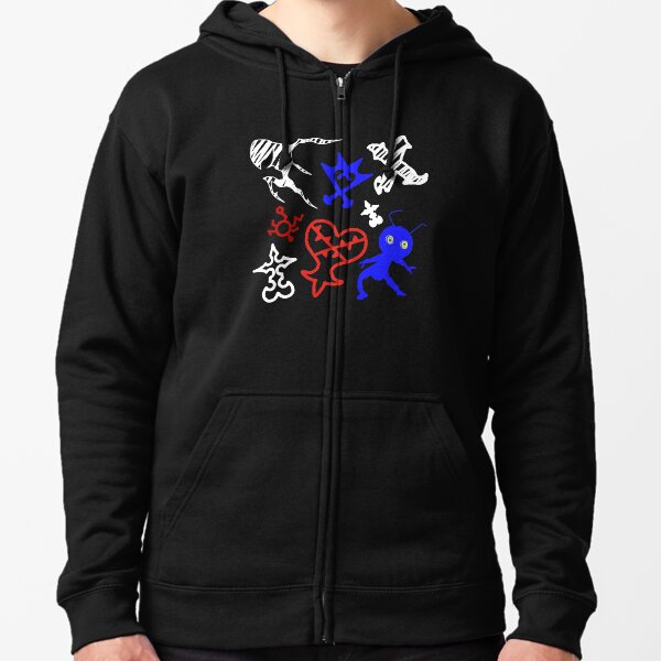 Kingdom Hearts style de dessin foncé Veste zippée à capuche
