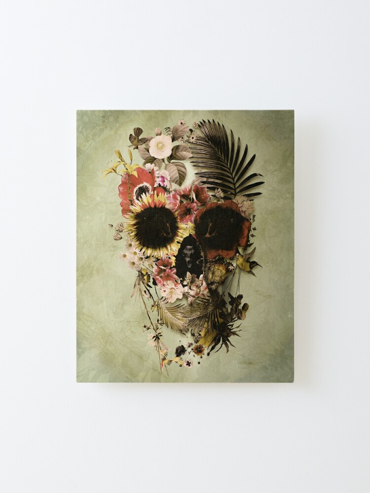Alternate view of Garden Skull Light Mounted Print