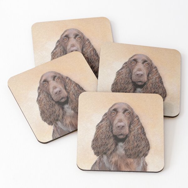Item preview, Field Spaniel Painting - Cute Original Dog Art designed and sold by alpendesigns.