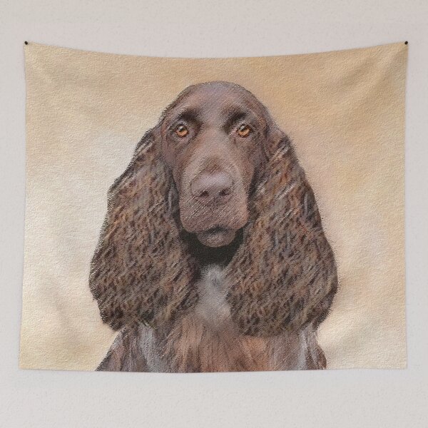 Item preview, Field Spaniel Painting - Cute Original Dog Art designed and sold by alpendesigns.