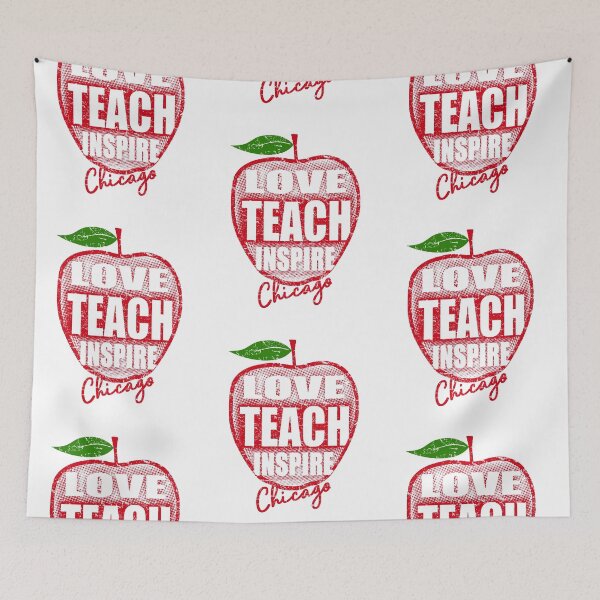 Item preview,  Red for Ed Apple Chicago Teachers Distressed designed and sold by RiffXS.