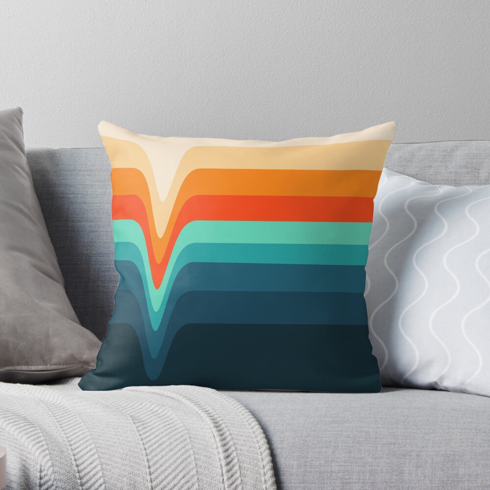 Retro Verve Throw Pillow