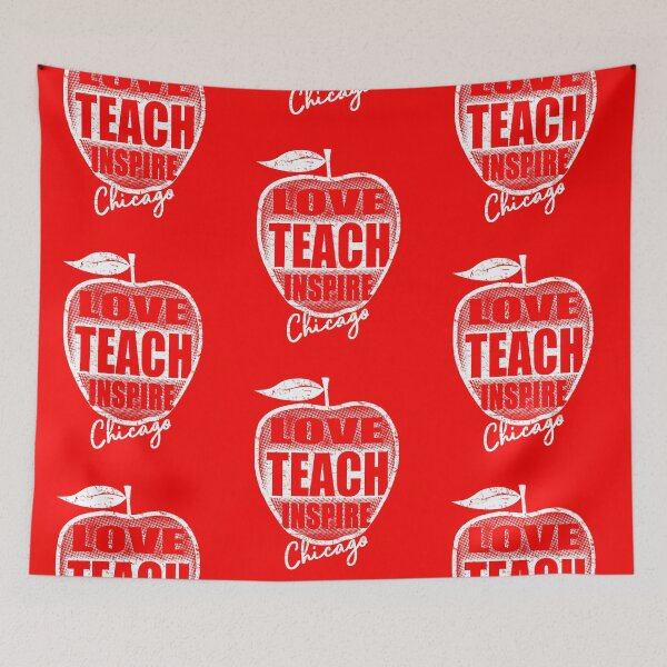 Item preview, Chicago Teachers Support Apple Distressed designed and sold by RiffXS.