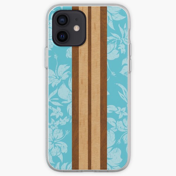 Sunset Beach est connue pour son histoire avec des surfeurs célèbres des années 50 et 60. Ces surfeurs et shapers nous ont inspiré pour concevoir cette coque. Nous avons combiné des rayures en bois faux koa et des panneaux imprimés de fleurs d'hibiscus. Coque souple iPhone