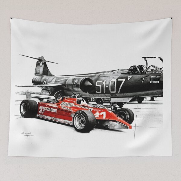 Item preview, Ferrari 126CK vs F104 Starfighter. Villeneuve 1981 designed and sold by Artem Oleynik.