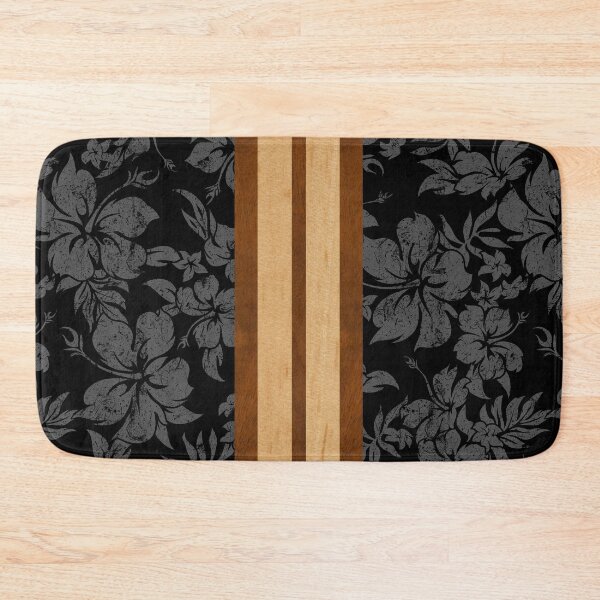 Item preview, Sunset Beach Hawaiian Faux Koa Wood Surfboard - Black and Gray designed and sold by DriveIndustries.