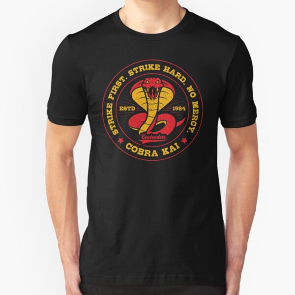 Cobra Kai No Mercy Logo Slim Fit T-Shirt