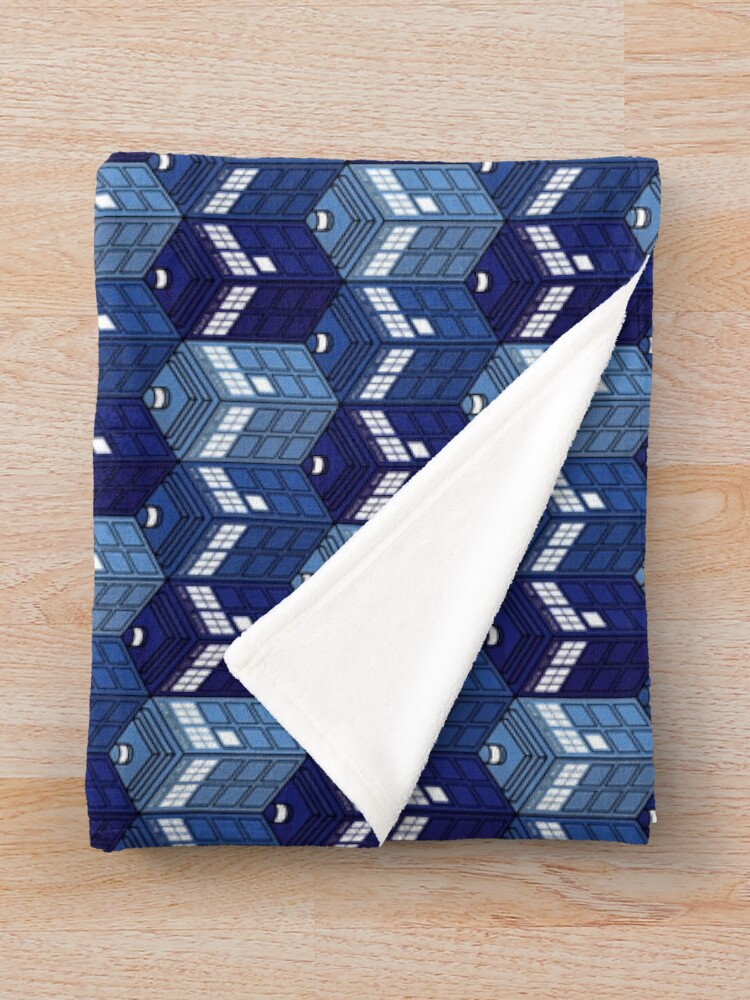 Alternate view of Infinite Phone Boxes Throw Blanket