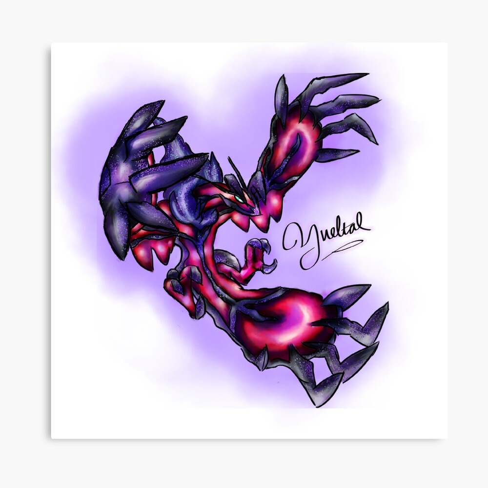 Yveltal Pokemon Y Legendary Dark Text Metal Print By Sulupy Redbubble