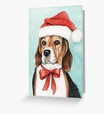 Christmas Beagle Greeting Card