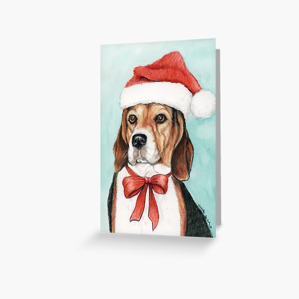Christmas Beagle Greeting Card
