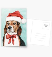 Christmas Beagle Postcards