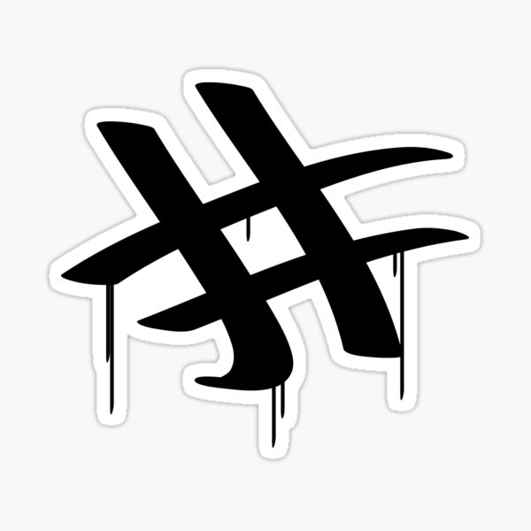 "Hashtag graffiti" Sticker by SamuelMolina Redbubble