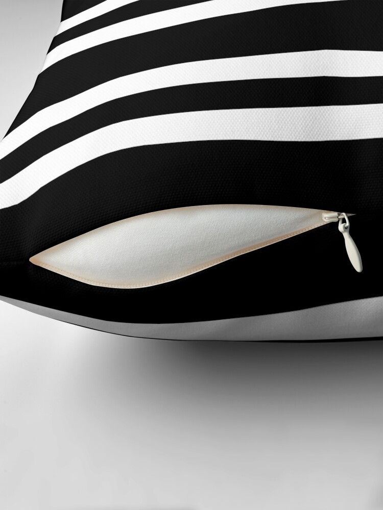 Alternate view of Black and white modern stripe pattern Floor Pillow