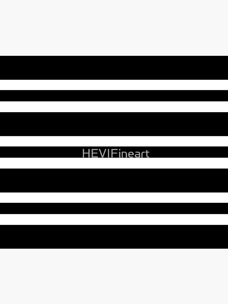Thumbnail 2 of 2, Duvet Cover, Black and white modern stripe pattern designed and sold by HEVIFineart.