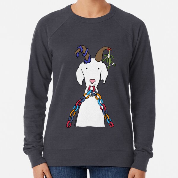 Christmas Party Goat Lightweight Sweatshirt