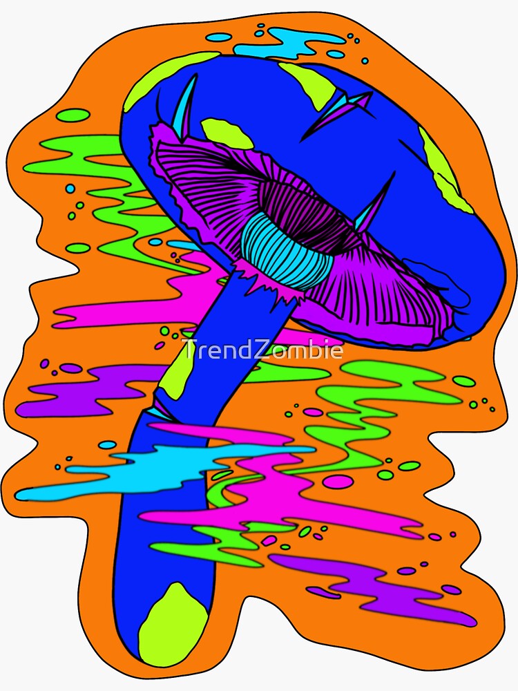 “Trippy Shroom” Sticker by TrendZombie | Redbubble
