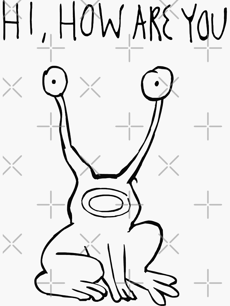  hi how are you daniel johnston sticker for sale by nada18 redbubble