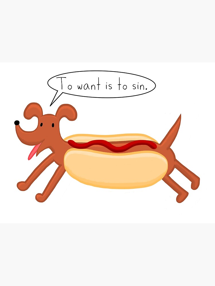 "Hot Dog Dog" Poster for Sale by AJMakesArt Redbubble