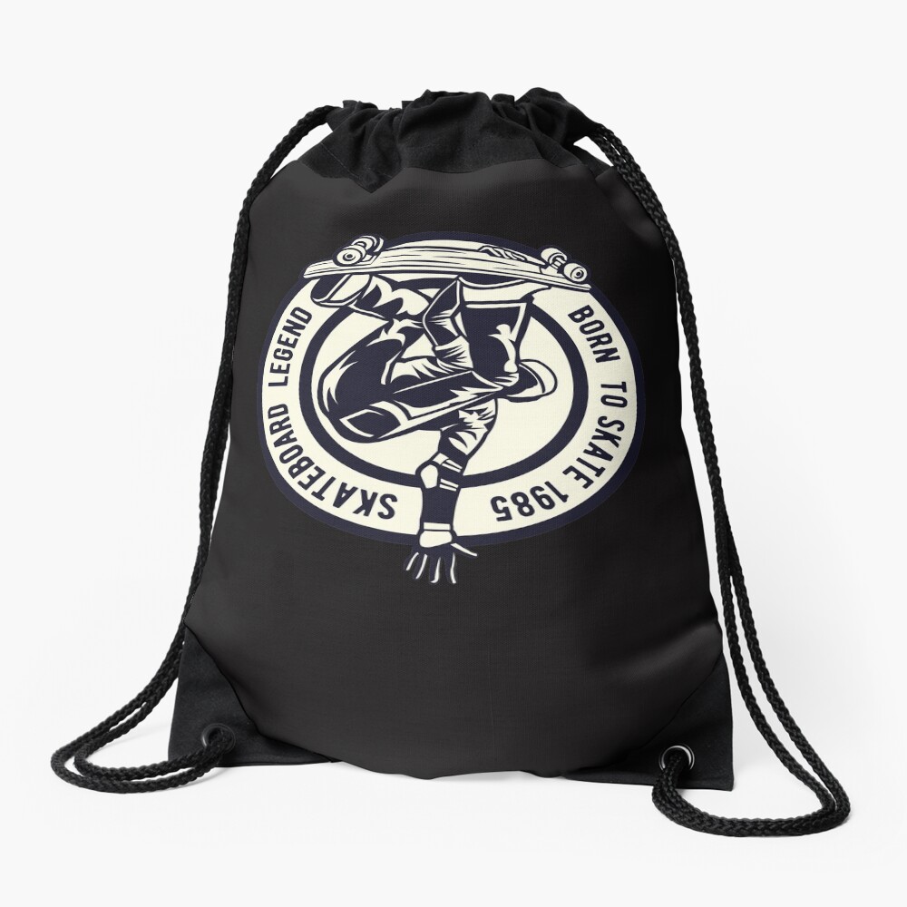 Skateboard Legend Drawstring Bag
