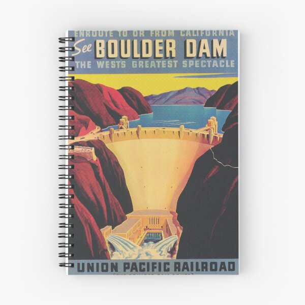Item preview, Boulder Dam, Hoover Dam, Retro Vintage Travel Poster designed and sold by vintagevivian.