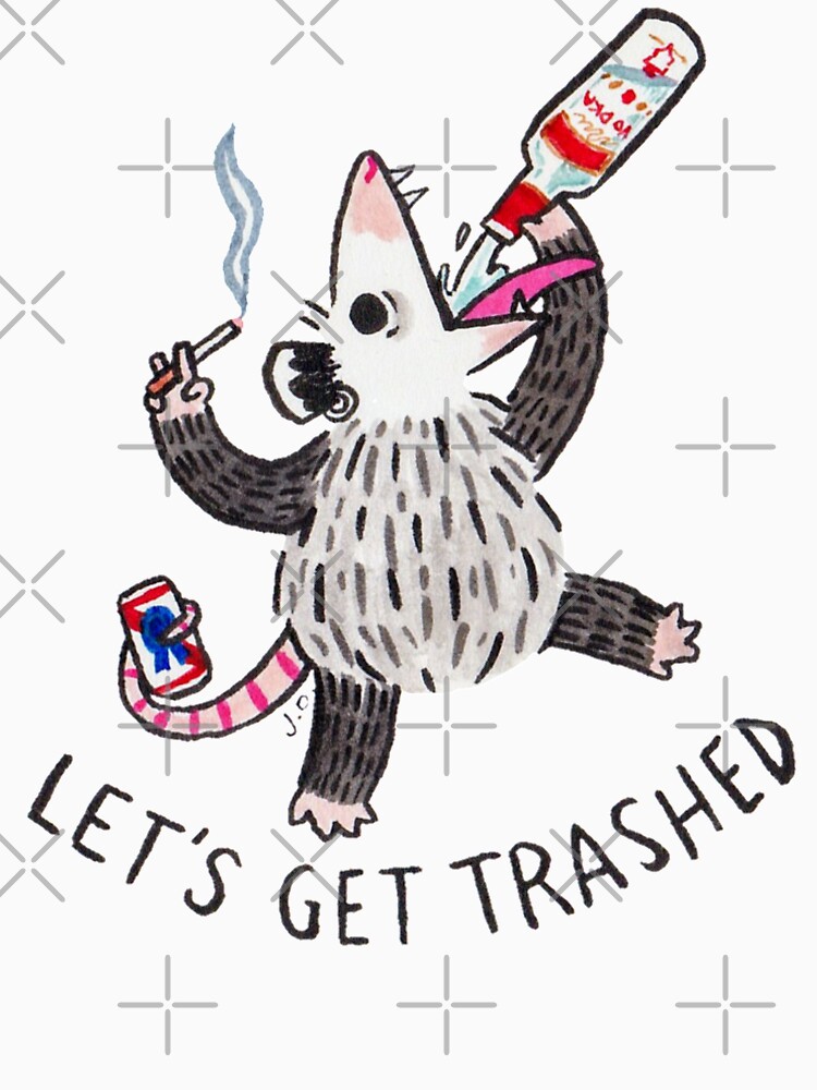 Thumbnail 7 of 7, Classic T-Shirt, Let's Get Trashed designed and sold by possum-mood.
