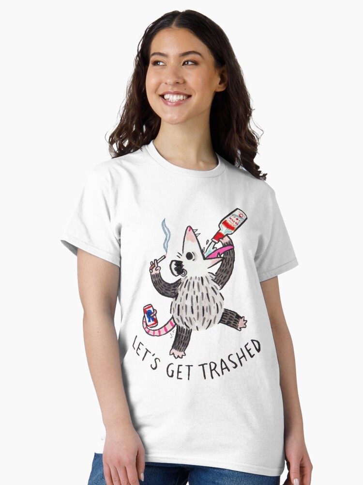 Thumbnail 2 of 7, Classic T-Shirt, Let's Get Trashed designed and sold by possum-mood.
