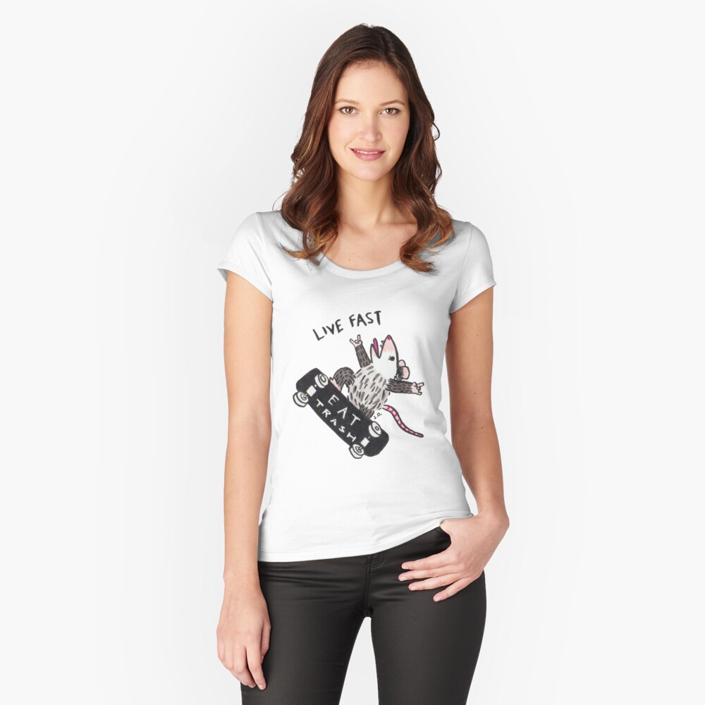 Item preview, Fitted Scoop T-Shirt designed and sold by possum-mood.