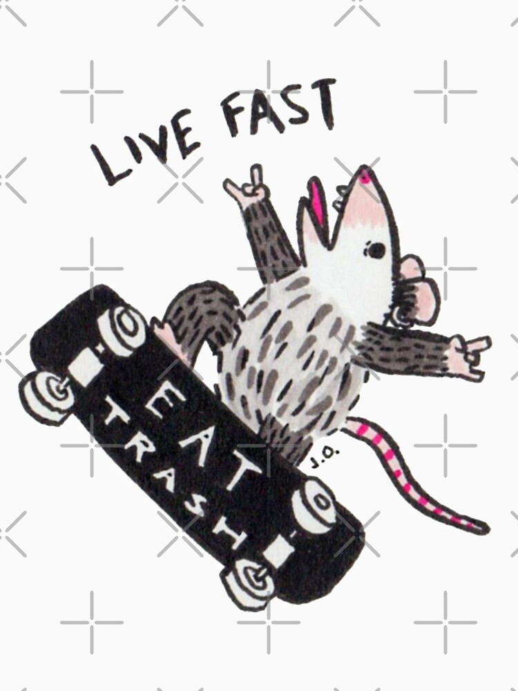 Thumbnail 7 of 7, Classic T-Shirt, Live Fast Eat Trash designed and sold by possum-mood.
