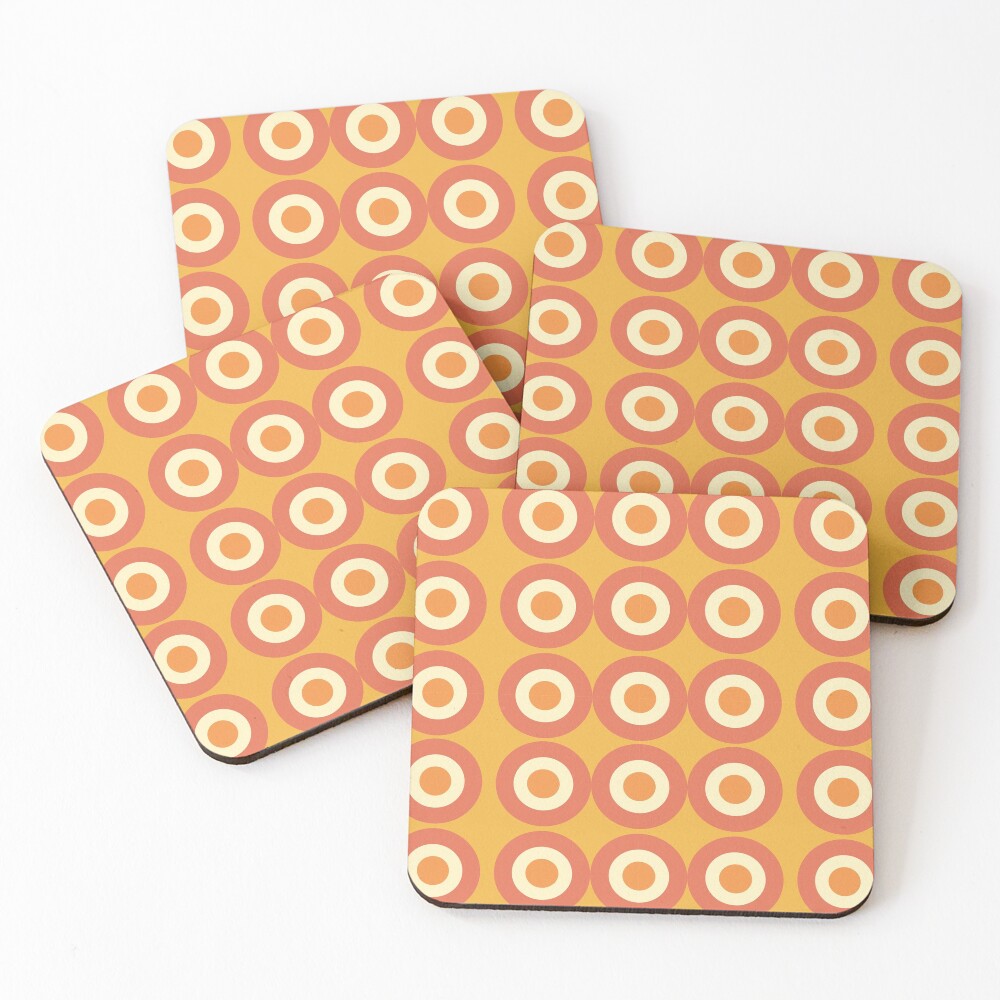 Cool and Groovy pattern design Coasters (Set of 4)