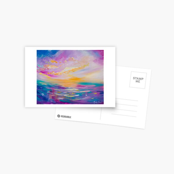 Pink Turquoise Pastel Postcard