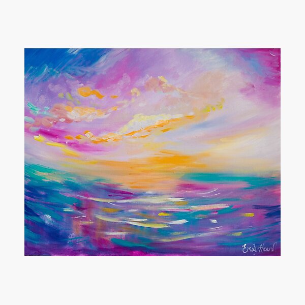 Pink Turquoise Pastel Photographic Print
