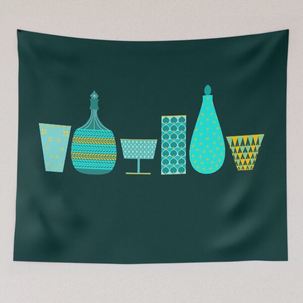 Item preview, Mid-Century Bar in Blue designed and sold by Christine Crawford.
