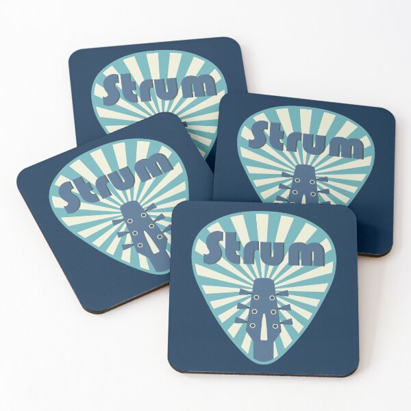 Item preview, Strum - Guitar Pick , Retro Blue designed and sold by ilexdesigns.