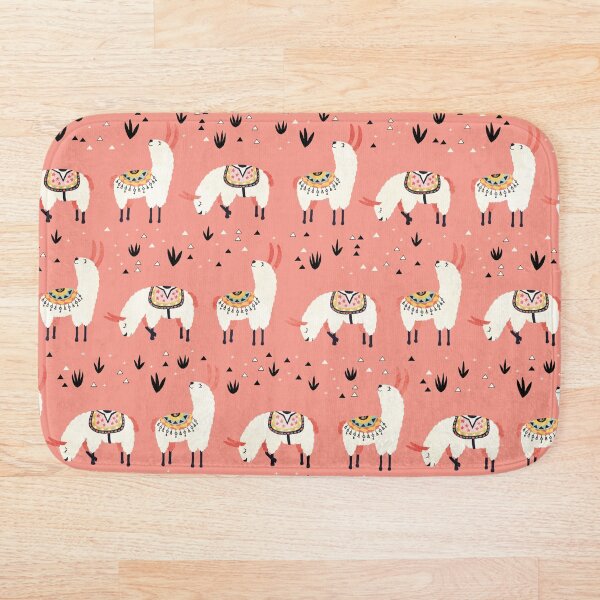 Item preview, Llamas blancas en un desierto rosado designed and sold by Lidiebug.
