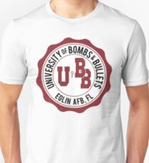 University of Bombs and Bullets Eglin AFB Slim Fit T-Shirt