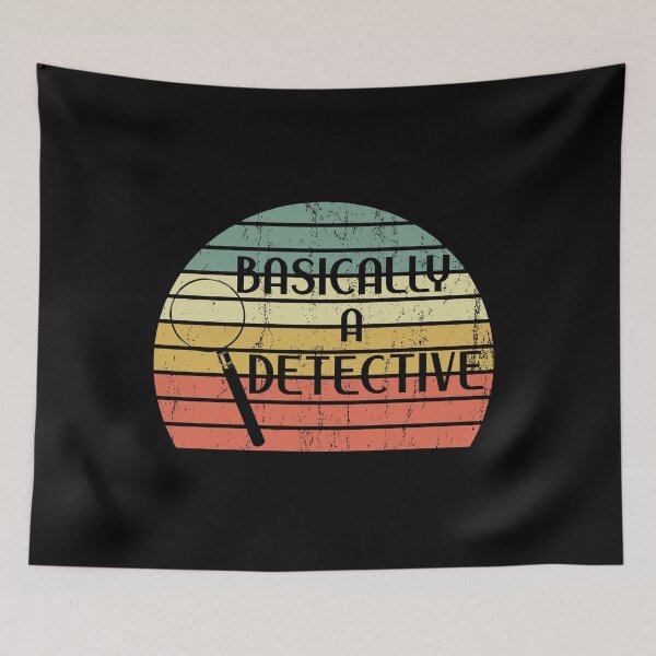 Item preview, Basically A Detective Funny True Crime Vintage Retro Sunset  designed and sold by DSweethearts.