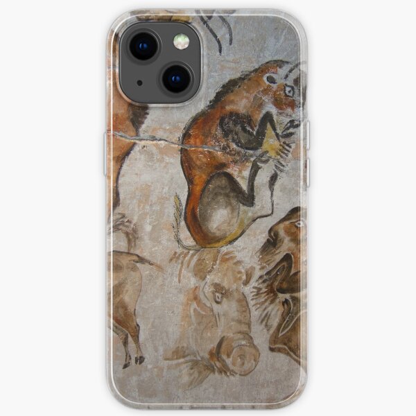 Paleolithic cave painting of bisons (replica) from the Altamira cave, Cantabria, Spain, painted c. 20,000 years ago iPhone Soft Case