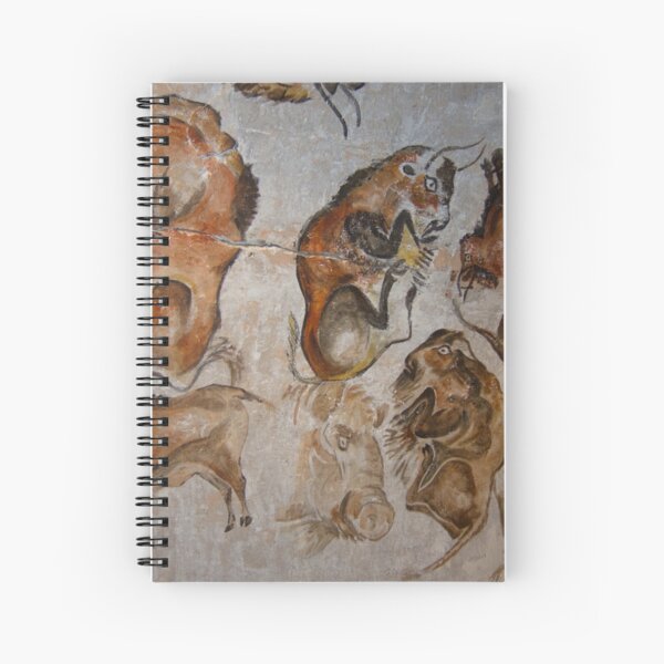 Paleolithic cave painting of bisons (replica) from the Altamira cave, Cantabria, Spain, painted c. 20,000 years ago Spiral Notebook