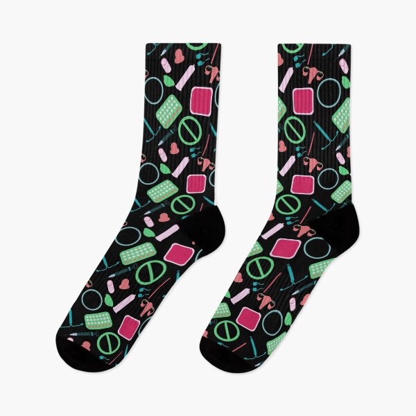 Item preview, Contraception Pattern (Black Version) designed and sold by midwifesmarket.
