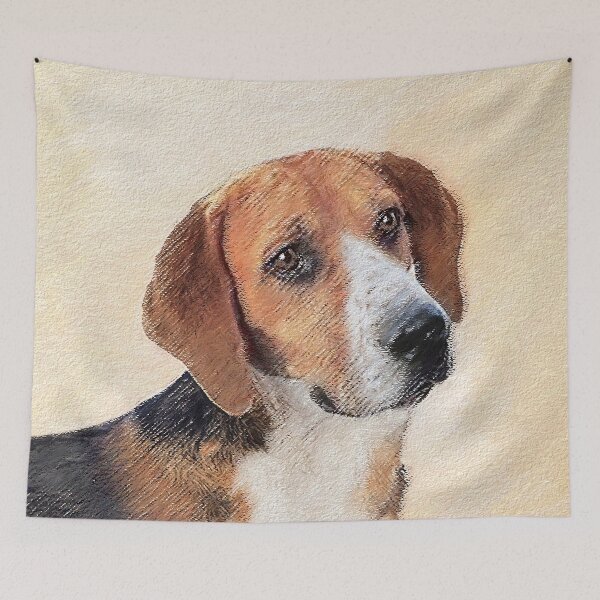 Item preview, Harrier Painting - Cute Original Dog Art designed and sold by alpendesigns.
