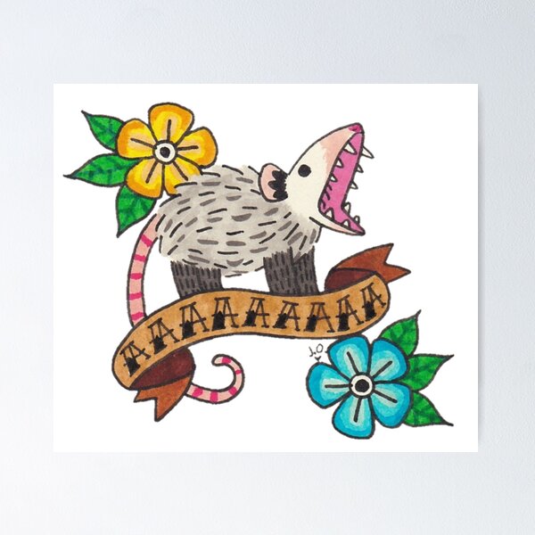 Item preview, Tattoo Possum designed and sold by possum-mood.